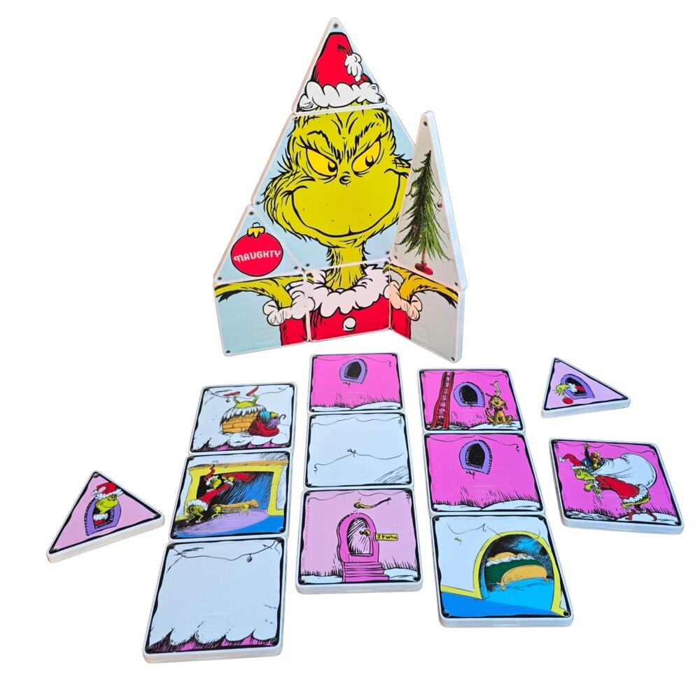 Magna Tiles Dr Seuss The Grinch Magnetic Tiles Building Toy Set 19pc Valtech